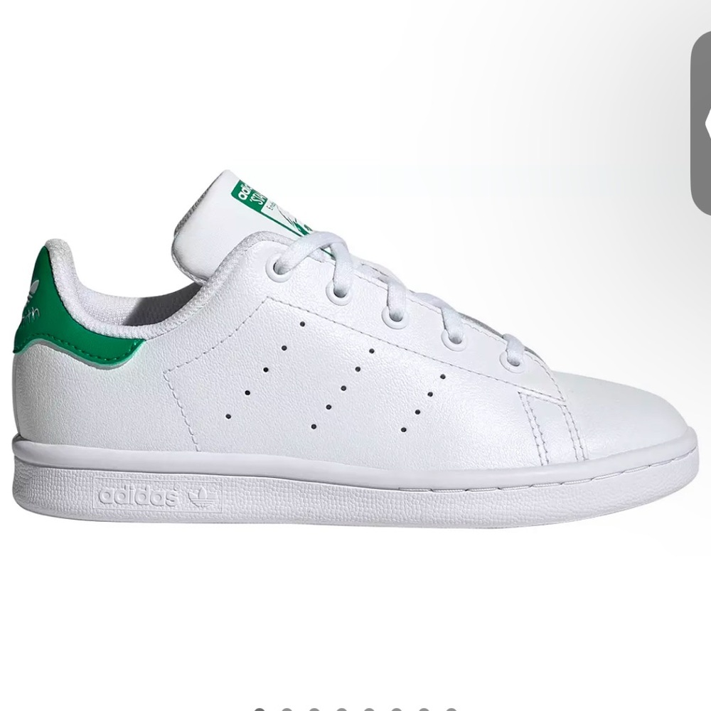 STAN SMITH C Adidas originals green White Sneakers tennis shoes kids NWT Size 3